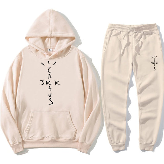 Cactus Jack Hoodie + Pants (Beige Set)